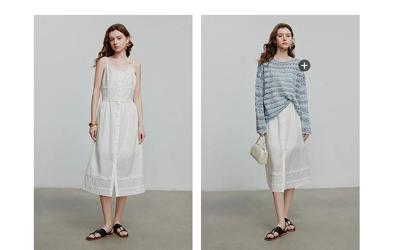 TOYOUTH Women Dress 2025 Summer New Elegant Dress 8529022