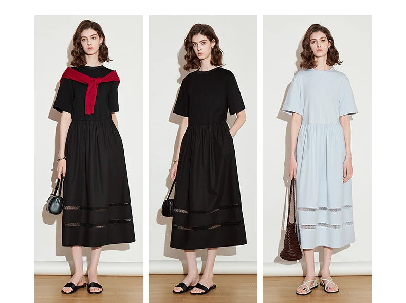 TOYOUTH Women Dress 2025 Spring New Elegant Dress 8519015