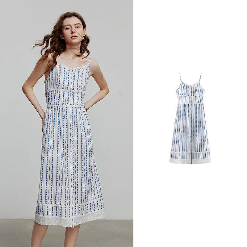 TOYOUTH Women Dress 2025 Summer New Elegant Dress 8529022