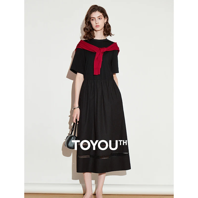 TOYOUTH Women Dress 2025 Spring New Elegant Dress 8519015