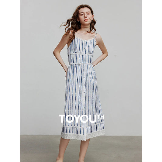 TOYOUTH Women Dress 2025 Summer New Elegant Dress 8529022
