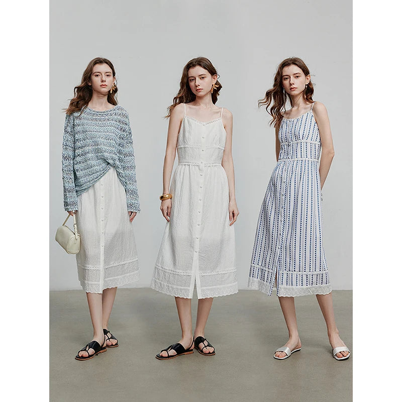 TOYOUTH Women Dress 2025 Summer New Elegant Dress 8529022