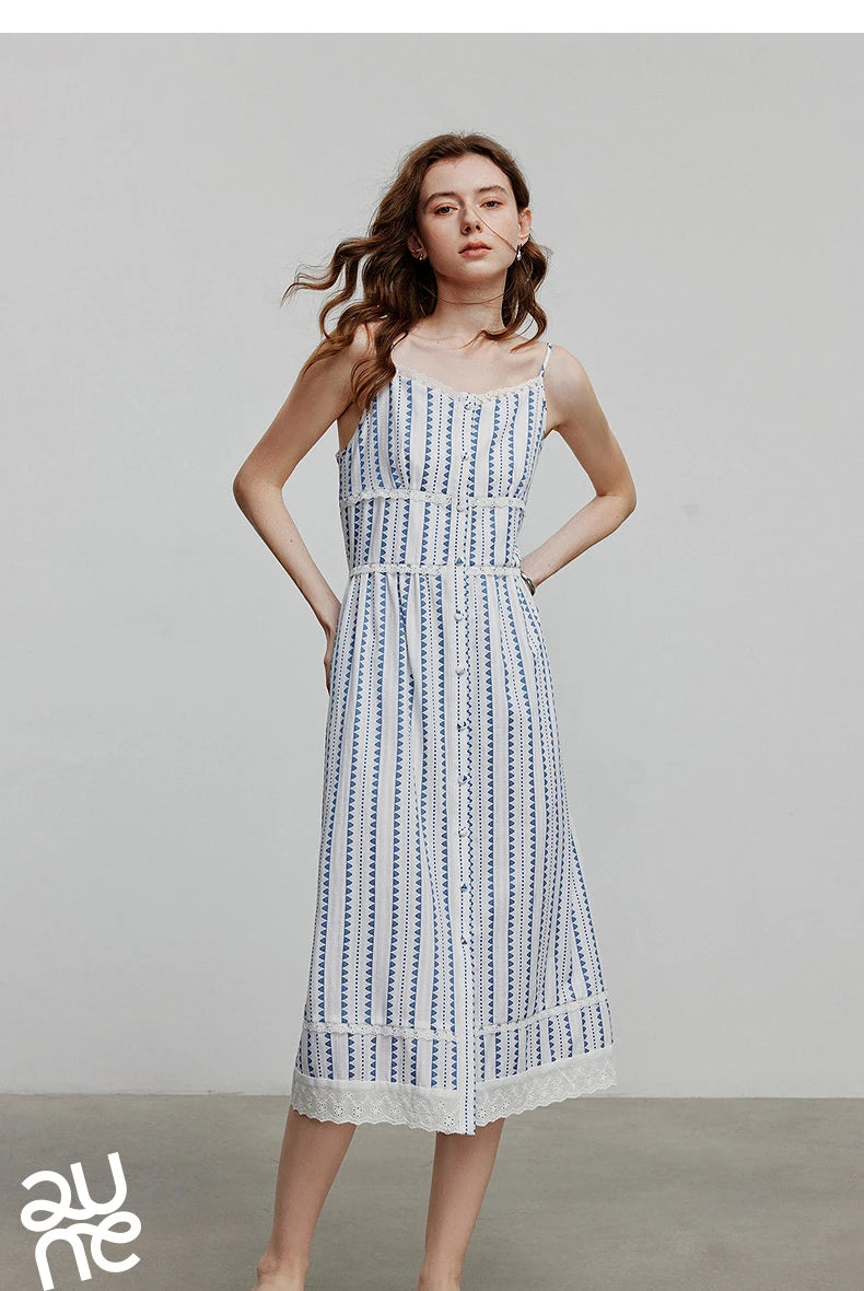 TOYOUTH Women Dress 2025 Summer New Elegant Dress 8529022