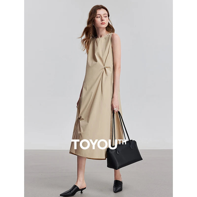 TOYOUTH Women Dress 2025 Summer New Elegant Dress 8529013