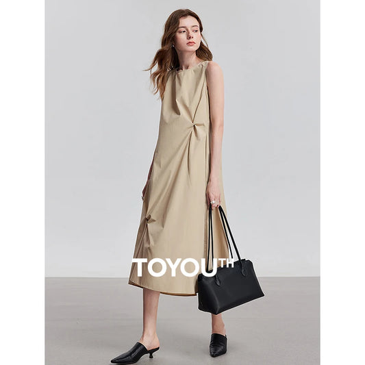 TOYOUTH Women Dress 2025 Summer New Elegant Dress 8529013