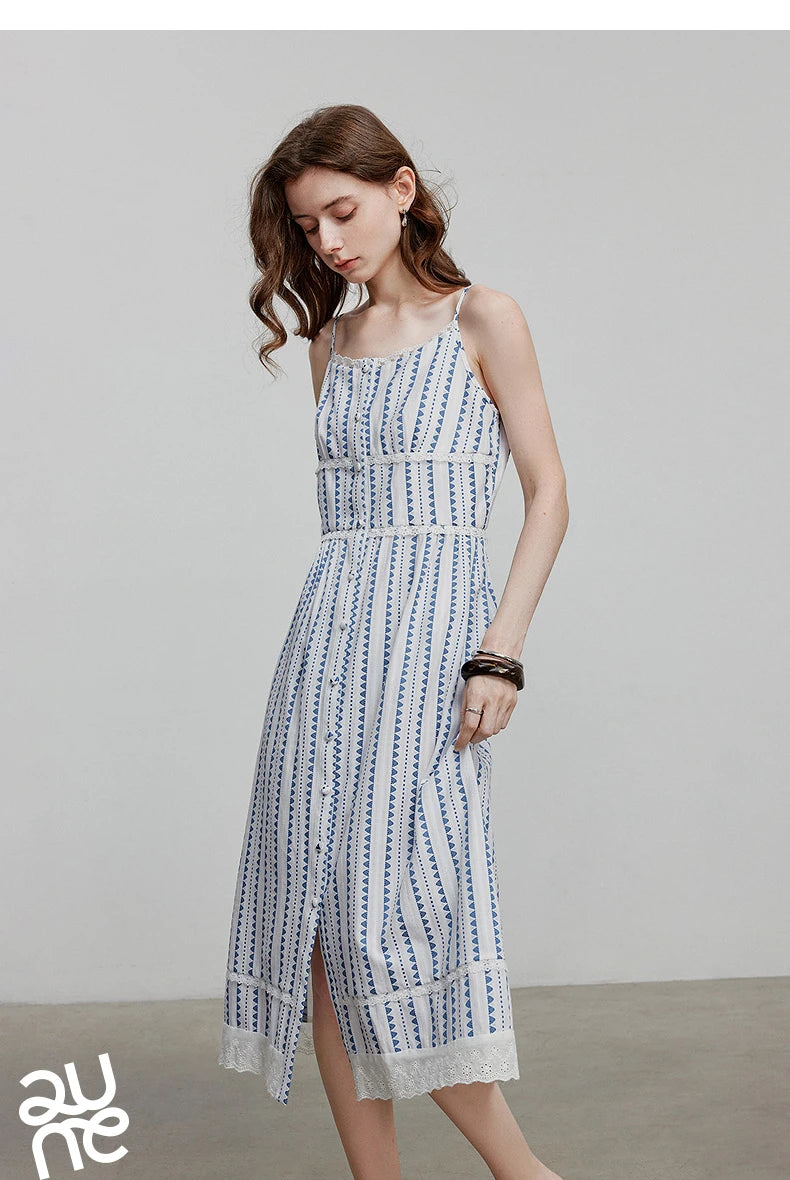 TOYOUTH Women Dress 2025 Summer New Elegant Dress 8529022