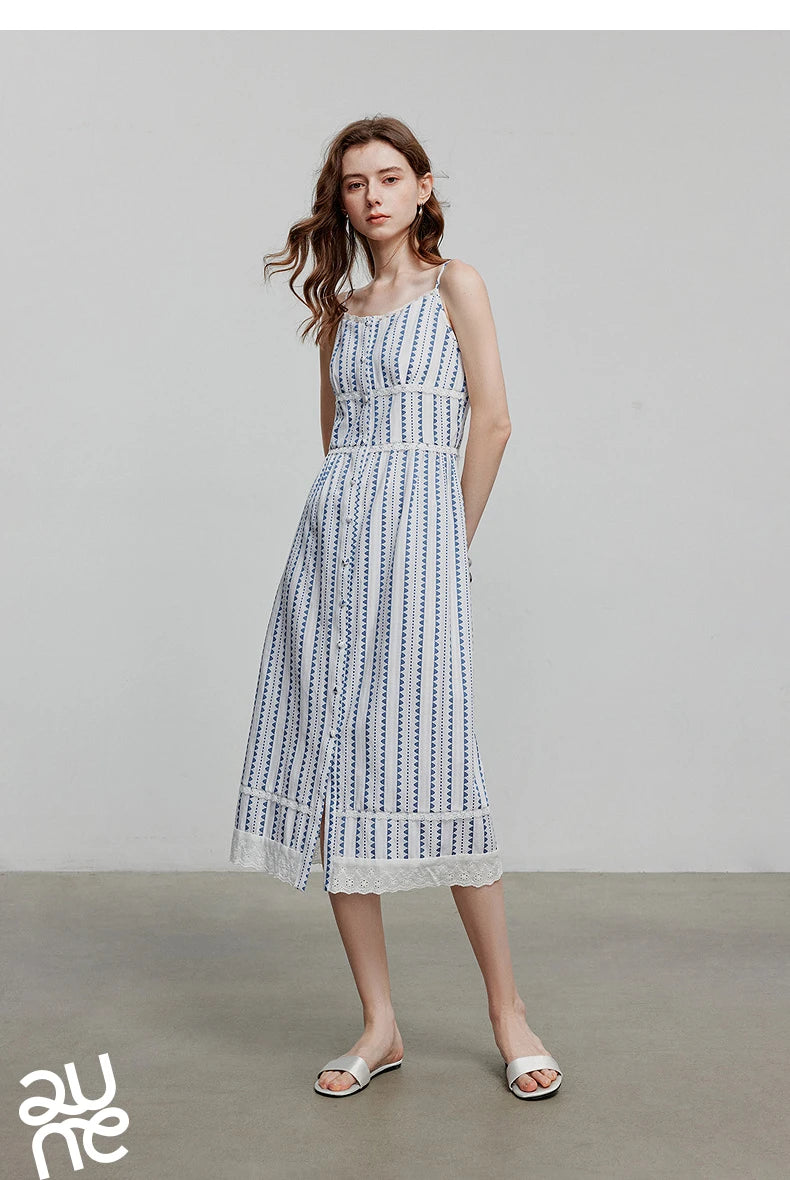 TOYOUTH Women Dress 2025 Summer New Elegant Dress 8529022